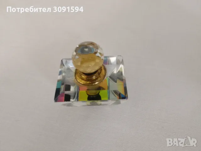 Старо  колекционерско кристално шише за парфюм , снимка 13 - Антикварни и старинни предмети - 49708319