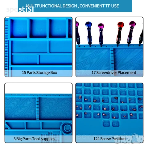 Силиконова подложка за запояване, топлоустойчива и антистатична  - КОД 2546, снимка 8 - Поялници и запояване - 50692483