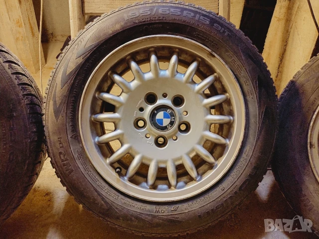 Джанти с гуми БМВ е36 бирени капачки, снимка 3 - Гуми и джанти - 50565262