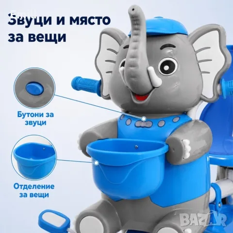 Детска триколка синя ,розова , снимка 6 - Детски велосипеди, триколки и коли - 55921728