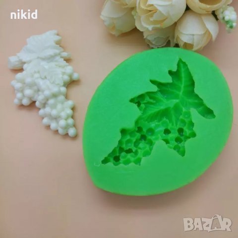 Голяма гроздова чепка грозде силиконов молд форма декор украса сладки фондан мъфини и шоколад, снимка 2 - Форми - 34451706