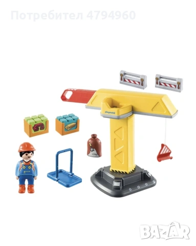 Playmobil Строител кран за деца над 1годинка, снимка 2 - Конструктори - 54180416