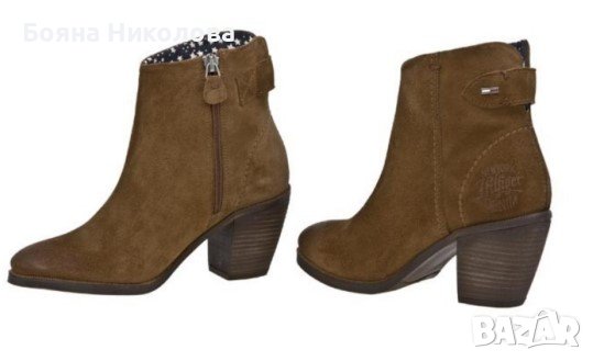 Боти TOMMY HILFIGER DENIM, сивосини, н. 39, снимка 11 - Дамски боти - 36818608