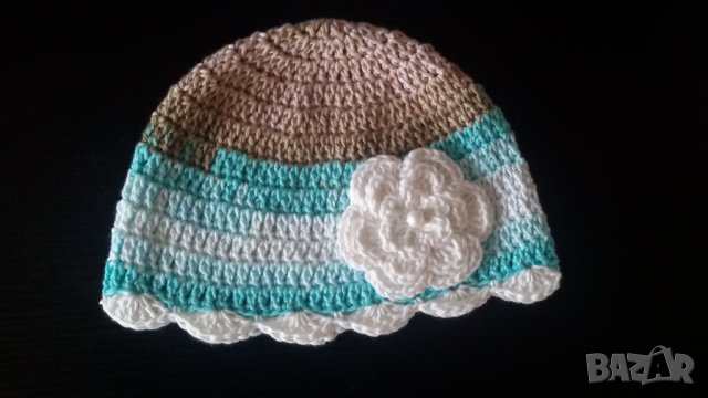 нова плетена шапка, снимка 1 - Бебешки шапки - 11807015