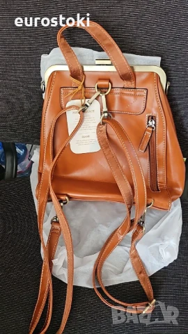 ECOSUSI Малка раница, чанта от изкуствена кожа, мини раница за пътуване, ежедневна дамска чанта , снимка 8 - Раници - 51345003