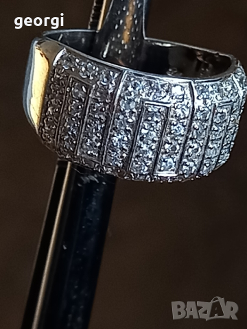 сребърен пръстен с камъни , снимка 6 - Пръстени - 44596269