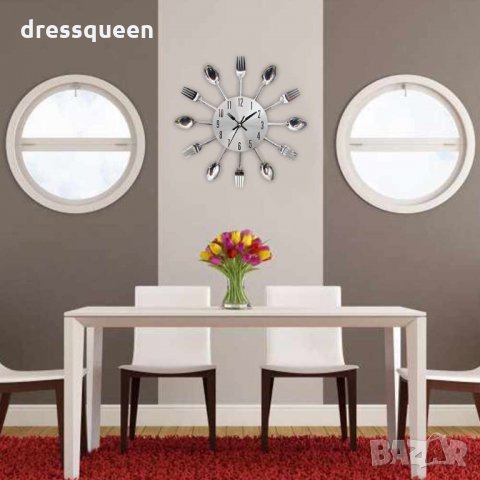 3981 Модерен кухненски часовник вилици лъжици, снимка 5 - Аксесоари за кухня - 30259501