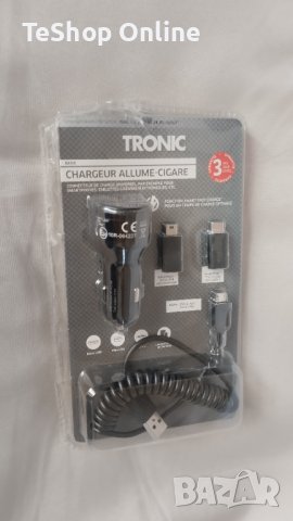 Зарядно за автомобил ТRONIC Smart Fast Charge Basic In Car Charger 3 адаптера