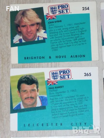 Комплект карти от английската лига от серията PRO SET - сезон 1990/91, снимка 3 - Фен артикули - 48548401