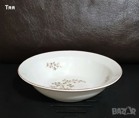 Порцеланова купа с Розова незабравка , снимка 2 - Чинии - 48384022