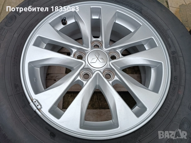 Лети джанти 16ки 5х114.3 Mitsubishi + летни гуми 215/70/16 Yokohama, снимка 4 - Гуми и джанти - 52594919