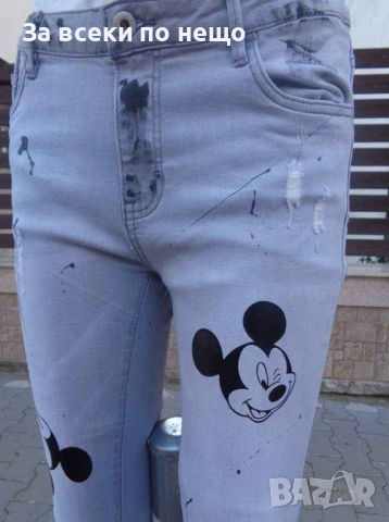 Mickey Mouse Дамски Дънки Мики Маус Код SV-24, снимка 3 - Дънки - 52499412