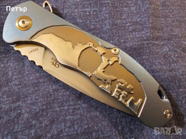 CH 3504T-BL M390 и титан , снимка 3 - Ножове - 42400402