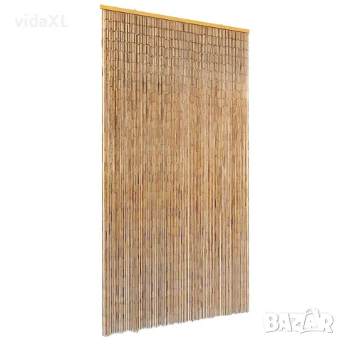 vidaXL Завеса за врата против насекоми, бамбук, 100x220 cм