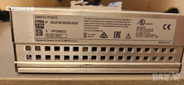 SIMATIC IPC427D (Microbox PC), HD, снимка 8 - Работни компютри - 50535702
