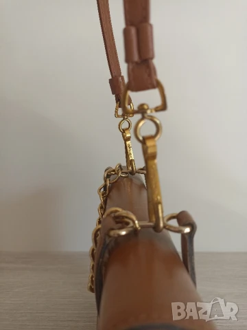 Кафява кожена чанта Meyer's, снимка 5 - Чанти - 50725219