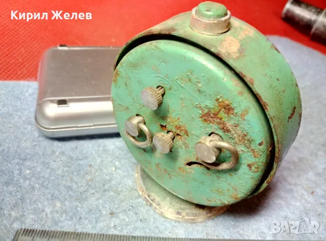 SLAVA 11 JEWELS MADE in USSR Стар КОЛЕКЦИОНЕРСКИ РУСКИ МЕХАНИЧЕН БУДИЛНИК СЛАВА 44052, снимка 9 - Антикварни и старинни предмети - 47695163