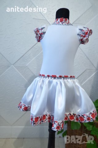 Детска рокля с българска шевица за спортни танци, снимка 2 - Детски рокли и поли - 37529152