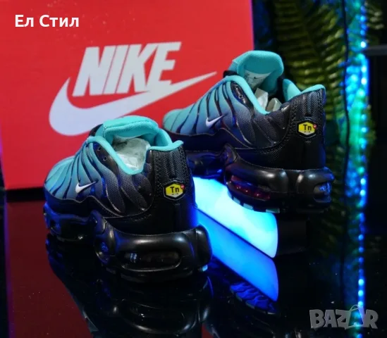 📌Nike Air Max TN Цвят Черно и Тюркоаз 40 41 42 43 44 45 Цена 97€ Еконт, снимка 4 - Маратонки - 55978658