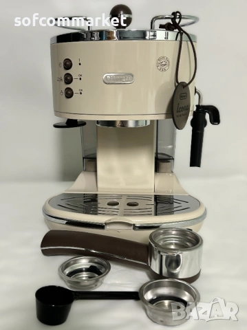 Еспресо машина DeLonghi Icona Vintage ECOV 311.BG – Ретро стил + 6 м. ГАРАНЦИЯ, снимка 2 - Кафемашини - 54065954