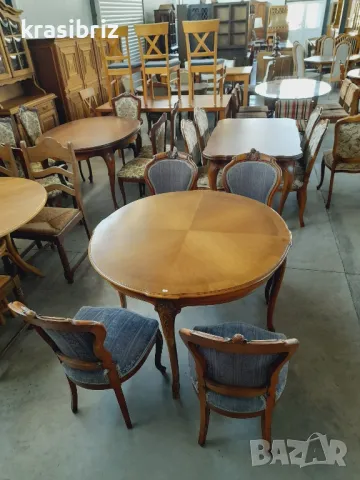 Масивна Барокова Маса с -4  Барокови Стола-внос от Германия!, снимка 2 - Маси - 48036391