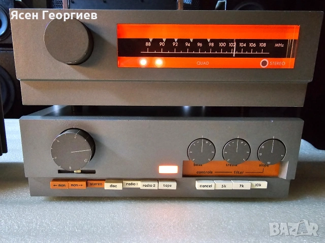 Quad 33 + Quad 303 + Quad FM3 – Класически британски Hi-Fi комплект, обслужен