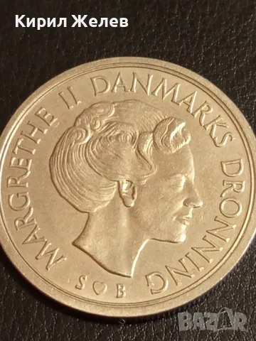 Монета 5 крони 1976г. Дания Кралица Маргрете втора перфектна 40425, снимка 5 - Нумизматика и бонистика - 48956862