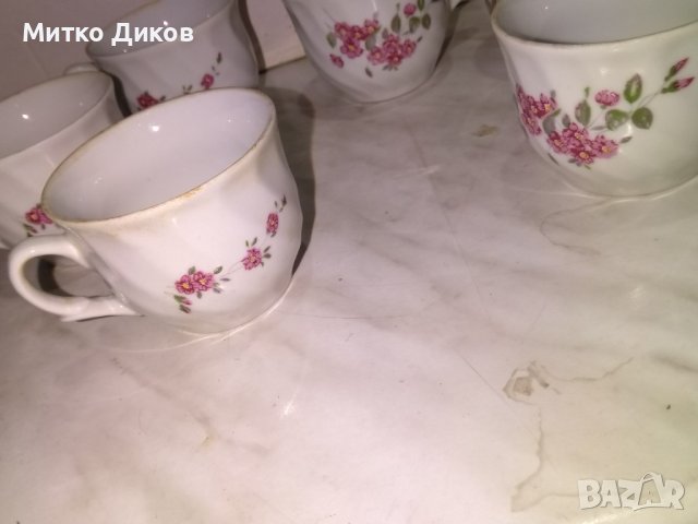 Сервиз от по 6 чаши  2 броя на Изида порцелан нови и използвани обем 150млл и 100млл, снимка 16 - Сервизи - 42795132