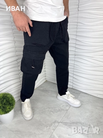 Мъжки дънкови панталони в черен цвят с ефектни джобове, снимка 2 - Дънки - 52967910
