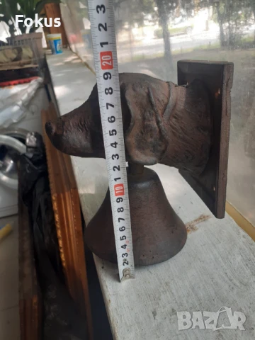 Уникално чугунено куче с камбана за врата или порта, снимка 7 - Антикварни и старинни предмети - 51055569