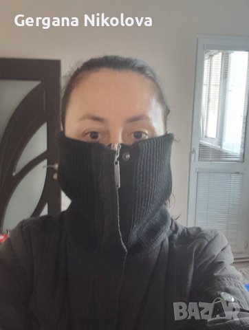 Дамско черно яке от плат, снимка 2 - Якета - 38601578