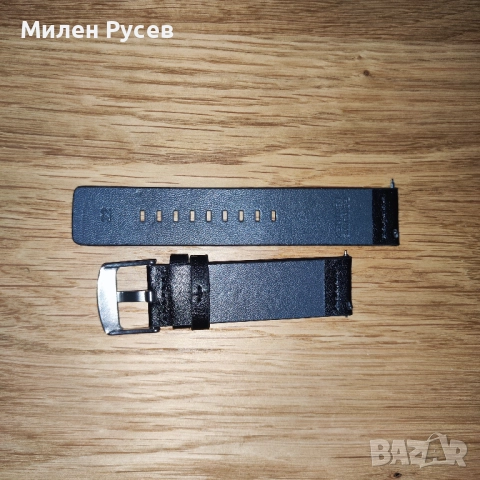 Каишка от естествена кожа 22 мм (кафява и черна). , снимка 3 - Каишки за часовници - 52679465