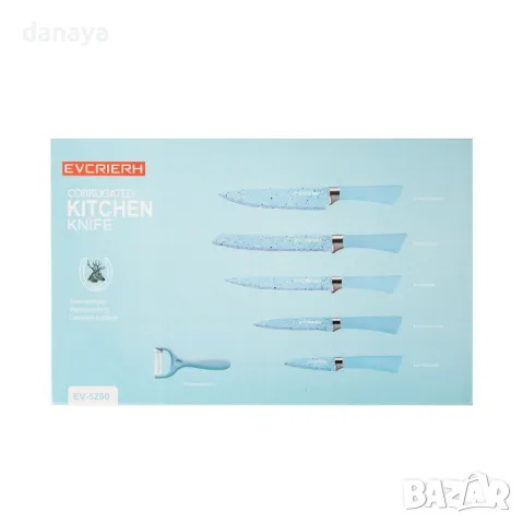 5588 Комплект кухненски ножове в подаръчна кутия, 6 части, снимка 11 - Прибори за хранене, готвене и сервиране - 48551114