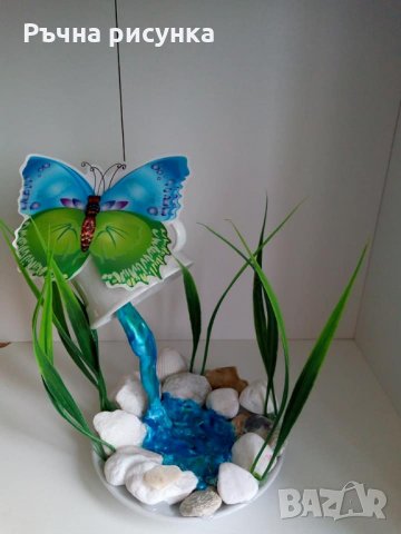 "Летяща чаша" със сапунени ароматни цветя  и мартенички 15лв, снимка 5 - Декорация за дома - 31601467