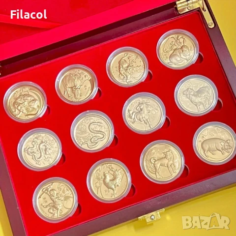 Сувенирни плакети - Китайски зодиак - 12 броя в кутия, снимка 5 - Нумизматика и бонистика - 50879091