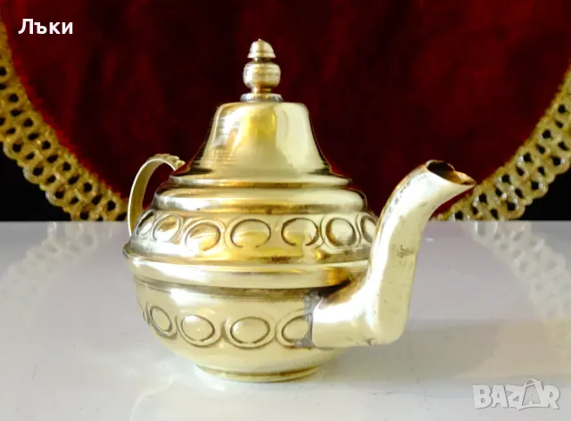 Чайник от месинг,миниатюра. , снимка 4 - Антикварни и старинни предмети - 49888769