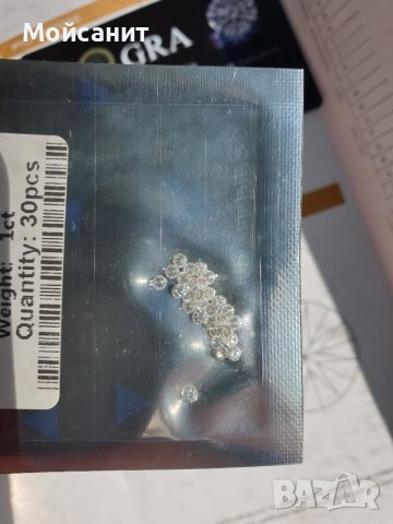 30 бр. диаманти Мойсанит 1.00 карата, 2мм, снимка 6 - Обеци - 40570052