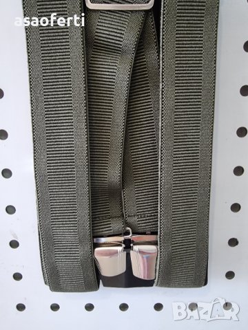 Маслено зелени тиранти голям размер , с 4 закопчалки, еластична материя , снимка 3 - Други - 38541433