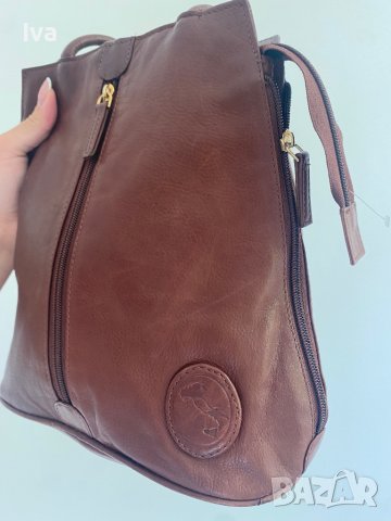 Италианска чанта от естествена кожа, снимка 4 - Чанти - 37529318