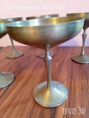 Винтидж месингови чаши , снимка 4 - Колекции - 52856645