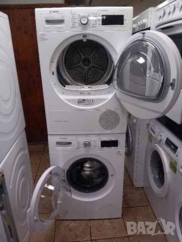 Комплект пералня и сушилня с термопомпа Бош Bosch Serie 8 A+++ 8кг Mede in Germany Гаранция!, снимка 3 - Перални - 52474766