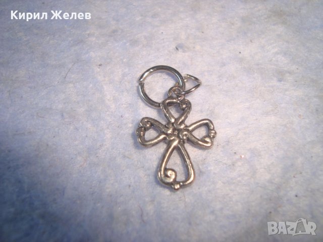 ПОСРЕБРЕНО АЖУРНО МАЛКО НАГРЪДНО АРТ КРЪСТЧЕ 27424, снимка 5 - Колиета, медальони, синджири - 36954524