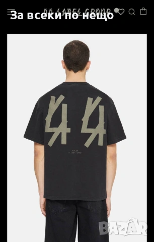 Label Groop 44 Мъжка Черна Тениска👕Мъжка Блуза С Къс Ръкав В Черен Цвят Код Mens P.244, снимка 5 - Тениски - 53922440