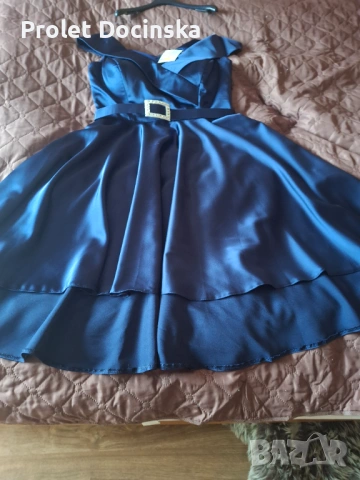 Нова елегантна тъмно синя официална рокля, снимка 2 - Рокли - 54223357