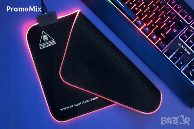 Подложка за мишка Kruger & Matz Warrior KM0766 LED 35х25см Геймпад, снимка 2 - Джойстици и геймпадове - 37833208