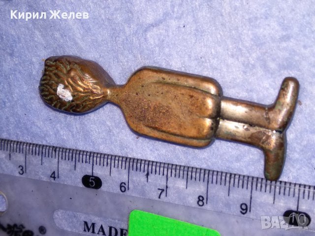 ШЕГАДЖИЙСКА СТАРА МЕДНА ФИГУРКА ЧОВЕЧЕ с МАГНИТЧЕ "В СРЕДАТА;)" 37028, снимка 6 - Колекции - 39934812