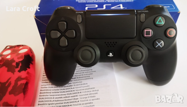 PS4 Dualshock 4 Оригинален контролер с кутия и протектор, снимка 2 - Аксесоари - 52797401
