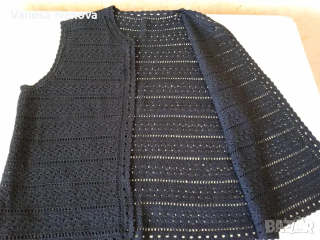 Черен елек на една кука, снимка 2 - Елеци - 47921278