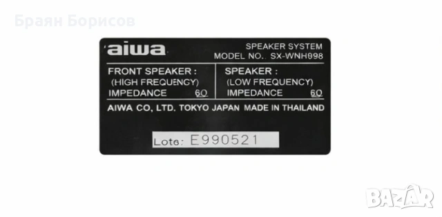 AIWA SX-WNH898 – оригинални дървени колони, комплект (2 бр.), снимка 3 - Тонколони - 53265827