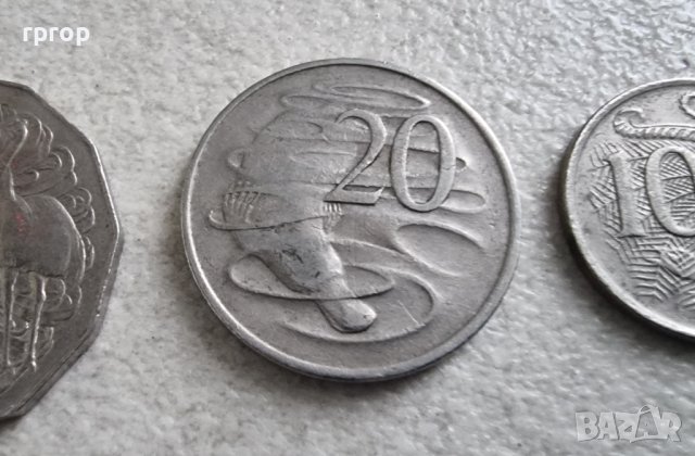 Австралия. Лот .5, 10 ,20, 50 цента и 1 долар  .5 бройки. С ликът на Елизабет II , като млада., снимка 4 - Нумизматика и бонистика - 44462339